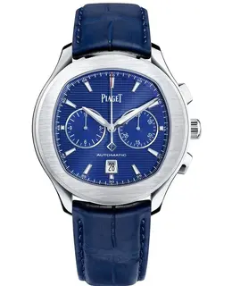 Piaget Polo S Men's Watch Model G0A43002 Blue Dial Chronograph