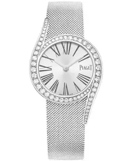 Piaget Limelight Gala G0A44212: 18kt White Gold Case with Diamond Bezel and Silver Dial