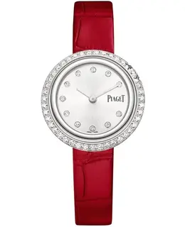 Piaget Possession Men's Watch G0A44284 - 18kt White Gold Case, Red Alligator Leather Strap