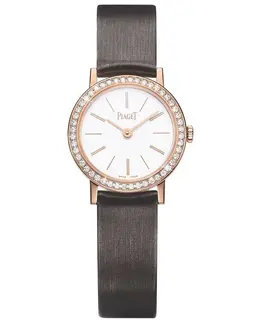 Piaget Altiplano White Dial Diamond Rose Gold 18kt Satin Strap Watch G0A44534