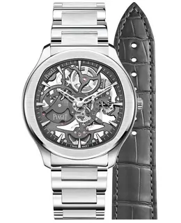 Piaget Polo Skeleton Automatic Grey Dial Steel Men's Watch g0a45001