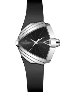 HAMILTON VENTURA S AUTO H24105330 - Unisex Watch with Black Dial & Rubber Strap