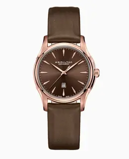 Hamilton Jazzmaster Viewmatic Auto Brown Dial Satin Strap Women's Watch h32335971