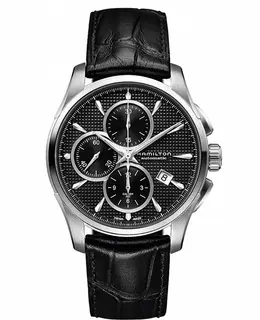 Brand New Authentic Hamilton Jazzmaster Auto Chrono H32596731 Men's Watch - Black Dial