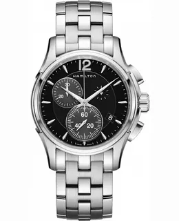 Hamilton Jazzmaster Chrono Quartz Men's Watch H32612131 Black Dial Stainless Steel