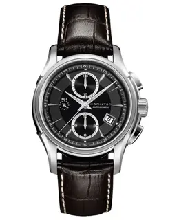 New Hamilton Jazzmaster Auto Chrono Men's Watch H32616533 with Black Dial & Stainless Steel Case
