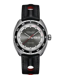 Hamilton American Classic Auto Grey Dial Black Leather Men's Watch Model H35415781