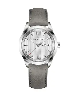 Hamilton Broadway Day Date Quartz White Dial Leather Strap Men's Watch h43311915