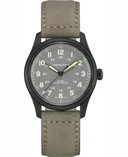 Hamilton Men's Khaki Field Titanium Auto Grey Dial Watch H70215880