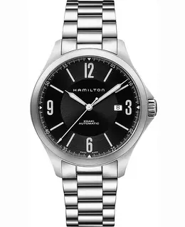 HAMILTON KHAKI AVIATION AUTO H76665135 - Black Dial Stainless Steel Men's Watch