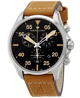 Hamilton h76722531 Khaki Pilot Chronograph Black Dial Men's Watch