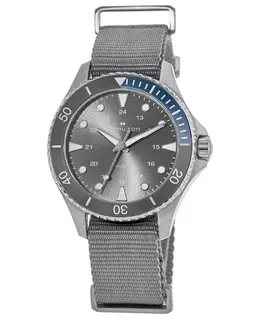 HAMILTON H82211981 GREY DIAL MEN'S WATCH WITH TEXTILE STRAP