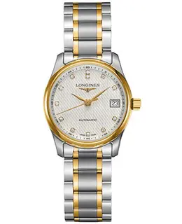 Longines Master Collection Automatic Women's Watch, 29mm Silver Dial with Diamonds - Model L2.257.5.77.7