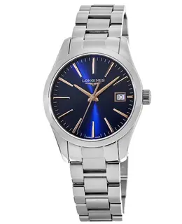 Longines Conquest Classic Blue Dial Stainless Steel Women's Watch l2.286.4.92.6