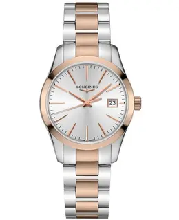 Longines Conquest Classic Silver Dial Two Toned Stainless Steel Women's Watch l2.386.3.72.7