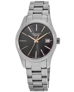 Longines Conquest Classic Black Dial Stainless Steel Women's Watch l2.386.4.52.6