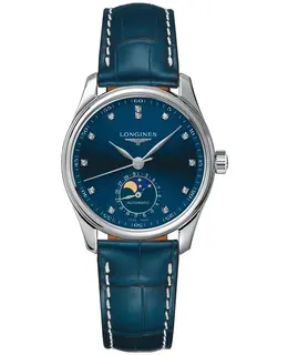 Longines Master Collection Automatic L2.409.4.97.0 Blue Dial Diamond Hour Markers Women's Watch