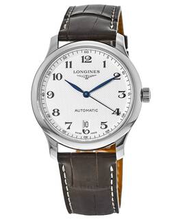 Longines Master Collection Automatic L2.628.4.78.3 - Silver Dial with Date and Brown Leather Strap for Men