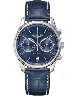 Longines Master Collection L2.629.4.92.0 Men's Watch Blue Dial, Blue Leather Strap