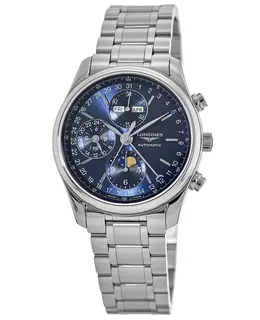 Longines Master Collection Automatic L2.673.4.92.6 Blue Chronograph Dial Steel Men's Watch