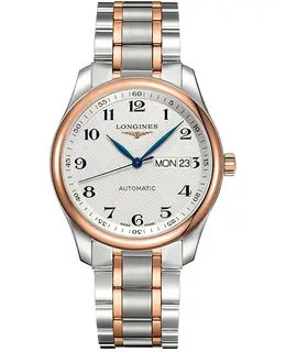 Longines Master Collection Automatic Silver Dial Men's Watch with Stainless Steel and Rose Gold Case, Model L27555797