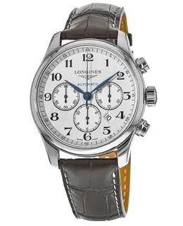 Longines Master Collection Automatic - 44mm Silver Dial Brown Leather Men's Watch Model L2.859.4.78.3