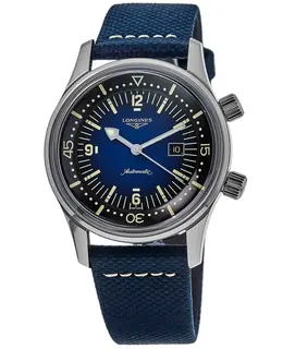 Longines Legend Diver Blue Dial Fabric Strap Unisex Watch l3.374.4.90.2