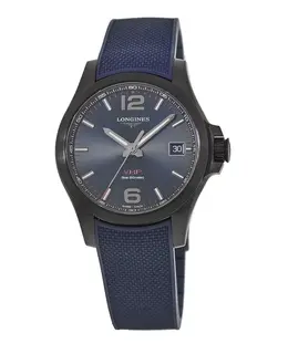 Longines Conquest V.H.P. 41mm Blue Dial Blue Rubber Strap Men's Watch l3.716.2.96.9