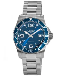 Longines HydroConquest Quartz 41mm Blue Dial Steel Men's Watch l3.740.4.96.6