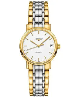 Longines Presence Automatic White Dial Two-Toned Stainless Steel Women's Watch Model L43222127