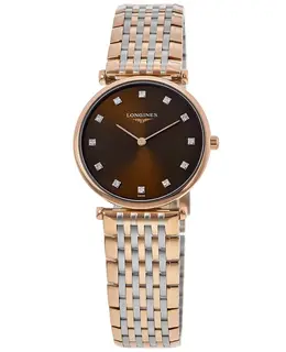 Longines La Grande Classique Quartz Brown Dial Stainless Steel Women's Watch, Model L4.512.1.67.D
