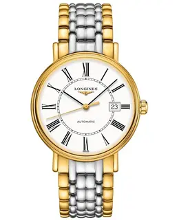 Longines Presence Automatic White Dial Stainless Steel and Yellow Gold PVD Men's Watch l4.922.2.11.7 (L49222117)