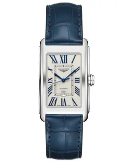 Longines DolceVita Unisex Watch Silver Dial Blue Leather Strap Model L5.767.4.71.9