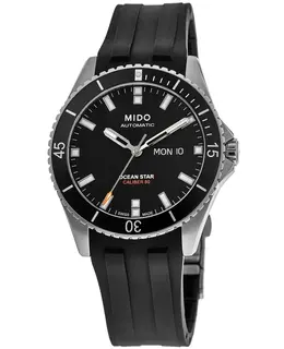 Brand New Authentic Mido Ocean Star 200 Black Dial Rubber Strap Men's Watch Model m026.430.17.051.00