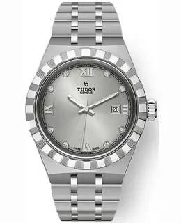 New Tudor M28300-0002 Royal Silver Diamond Dial Stainless Steel Unisex Watch Auto Movement Date Function