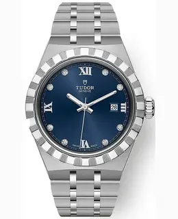 Royal Blue Diamond Dial Stainless Steel Unisex Watch Tudor M28300-0007