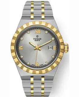 TUDOR Royal Silver Diamond Dial Automatic Watch Model M28303-0002