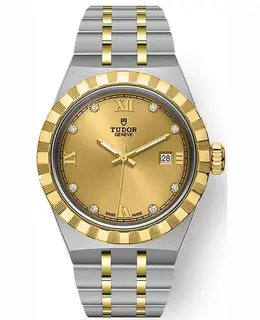 Tudor Royal Champagne Diamond Dial Stainless Steel and Yellow Gold Unisex Watch M28303-0006