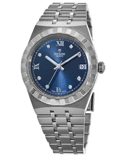 Tudor M28400-0007 Royal Blue Diamond Dial Stainless Steel Unisex Watch