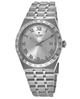 Brand New Authentic Tudor Royal Silver Dial Stainless Steel Unisex Watch Model M28500-0001