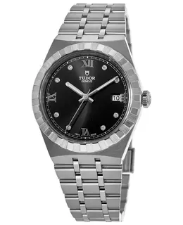 TUDOR Royal Black Diamond Dial Stainless Steel Unisex Watch - Model M28500-0004