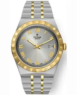 Authentic Tudor Royal Silver Dial M28503-0001 Stainless Steel Yellow Gold Watch Unisex