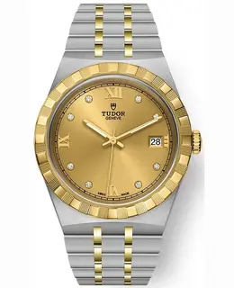 Tudor Royal Champagne Diamond Dial Stainless Steel Unisex Watch Model M28503-0005