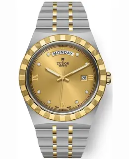 Tudor Royal Champagne Diamond Dial Stainless Steel & Yellow Gold Unisex Watch Model M28603-0006
