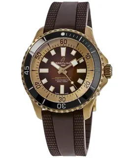 Breitling Superocean Automatic 44 Brown Dial Rubber Strap Men
