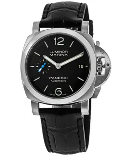 Panerai Luminor Marina Black Dial Leather Strap Men's Watch pam01272