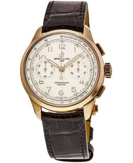 RB0930371G1P1 Breitling Premier Chronograph 40 - Rose Gold Case, Brown Alligator Leather Strap