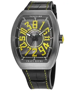 Franck Muller Vanguard Crazy Hours Yellow Titanium Case Unisex Watch Model V 45 CH TT BR JA