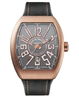 Franck Muller Vanguard Grey Dial Leather Strap Men's Watch V45SCBR5NGR