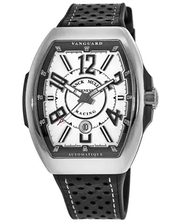 Franck Muller Vanguard Racing Automatic White Dial Rubber Strap Men's Watch Model V 45 SC DT RCG AC (NR)